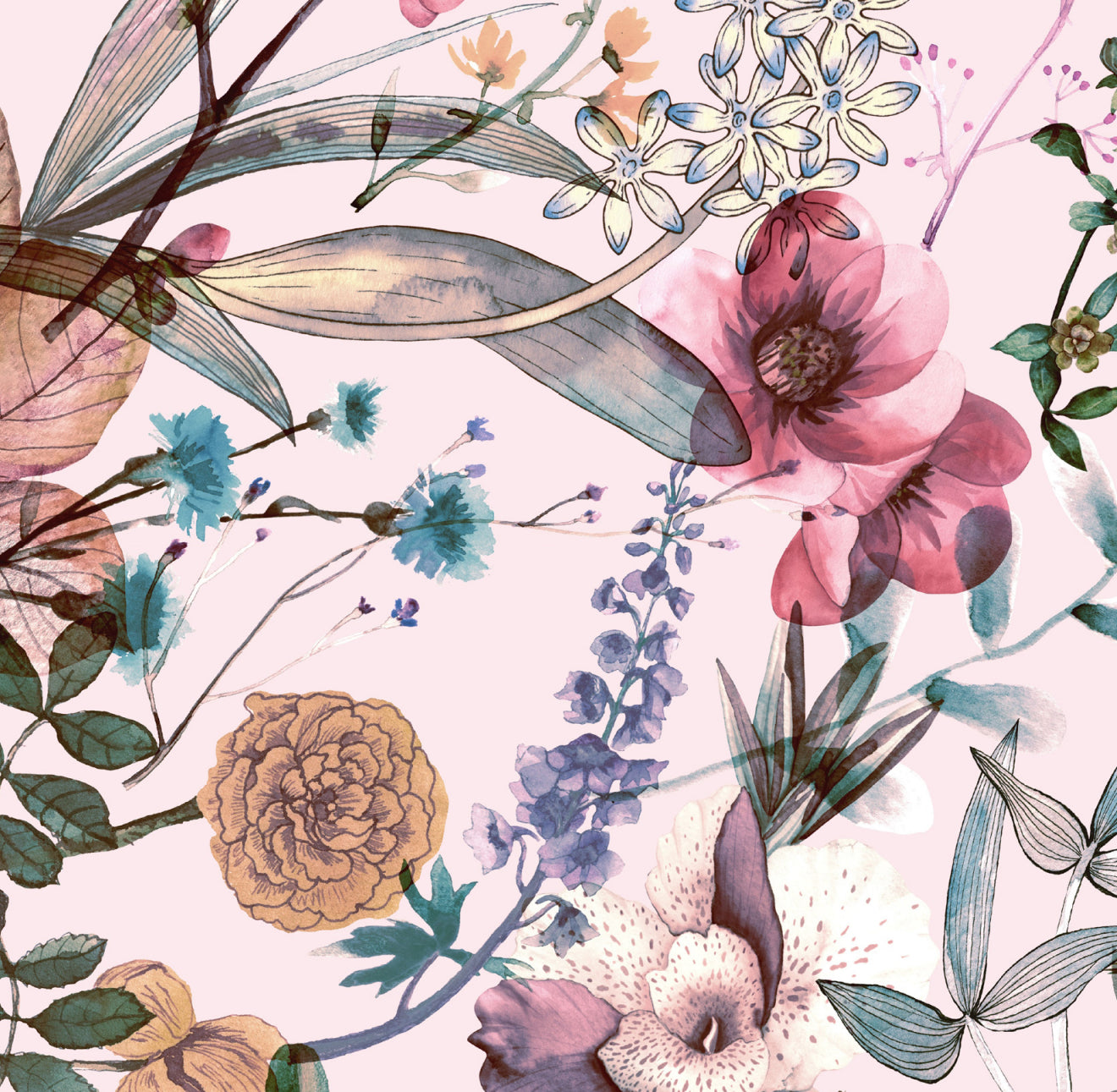 Wildflower Field Cocktail Napkin