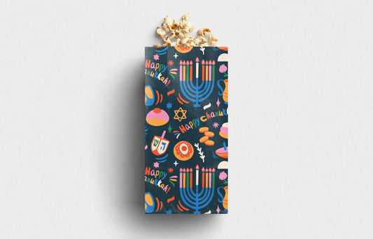 Rainbow Chanukah Printed Paper Bag