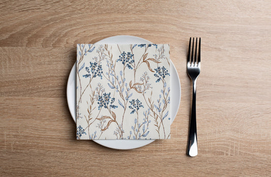 Winter Florals Cocktail Napkin