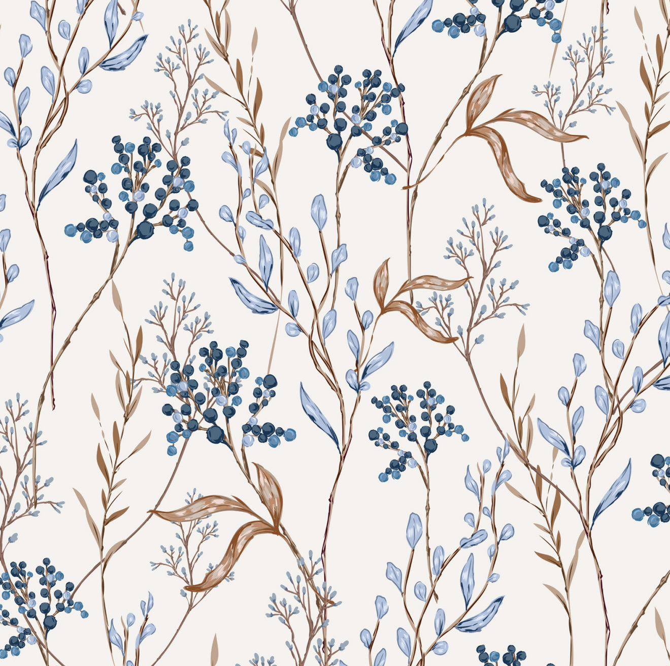 Winter Florals Cocktail Napkin