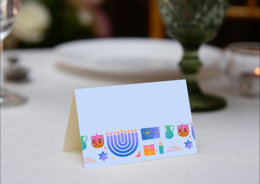 Festive Chanukah Place Cards