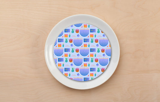 Festive Chanukah Plate Accent
