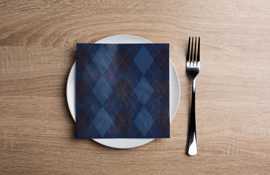 Argyle Cocktail Napkin