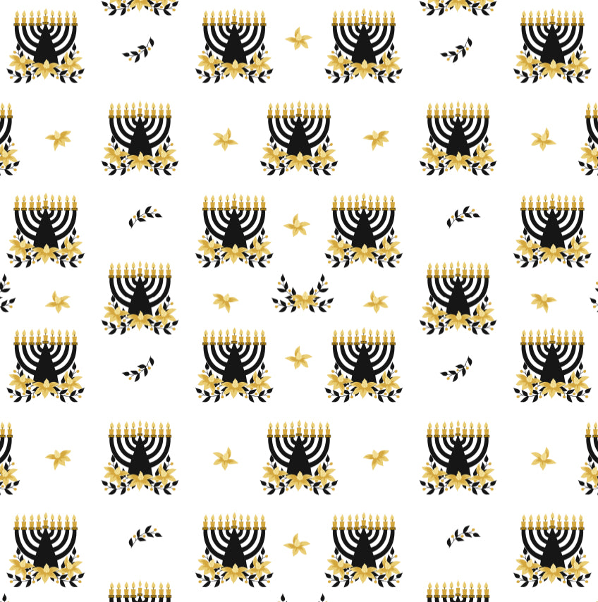 Chanukah Flowers - Charger - (SQUARE)