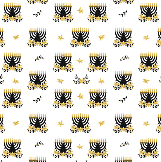 Chanukah Flowers - Charger - (SQUARE)