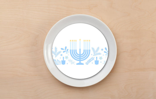 Soft Menorah Plate Accent