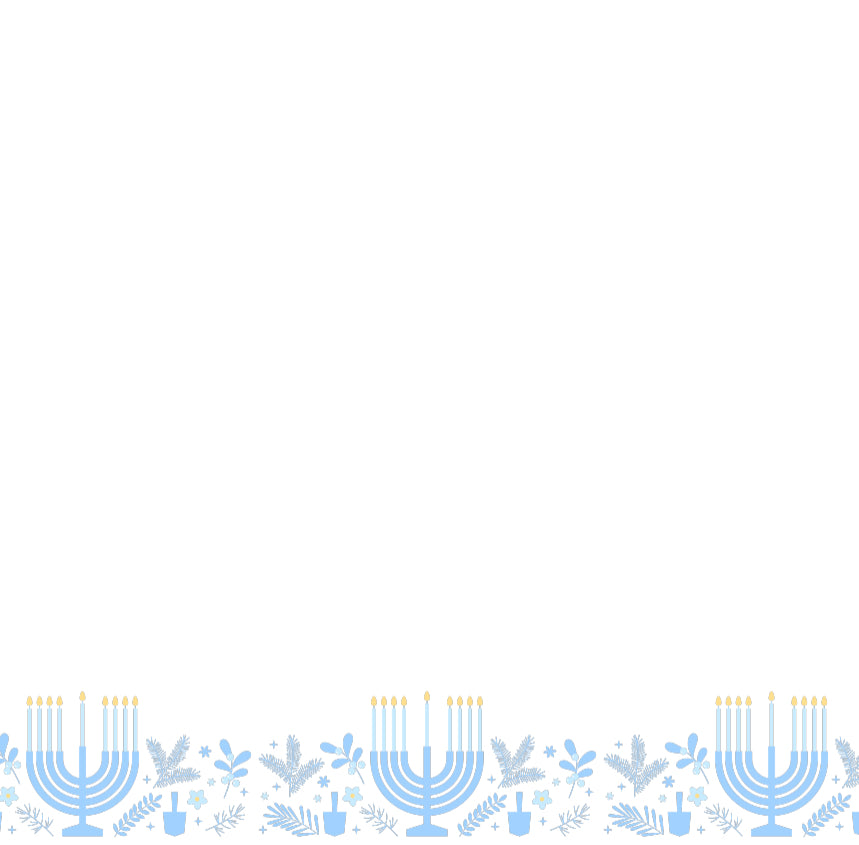 Soft Menorah - Charger - (SQUARE)