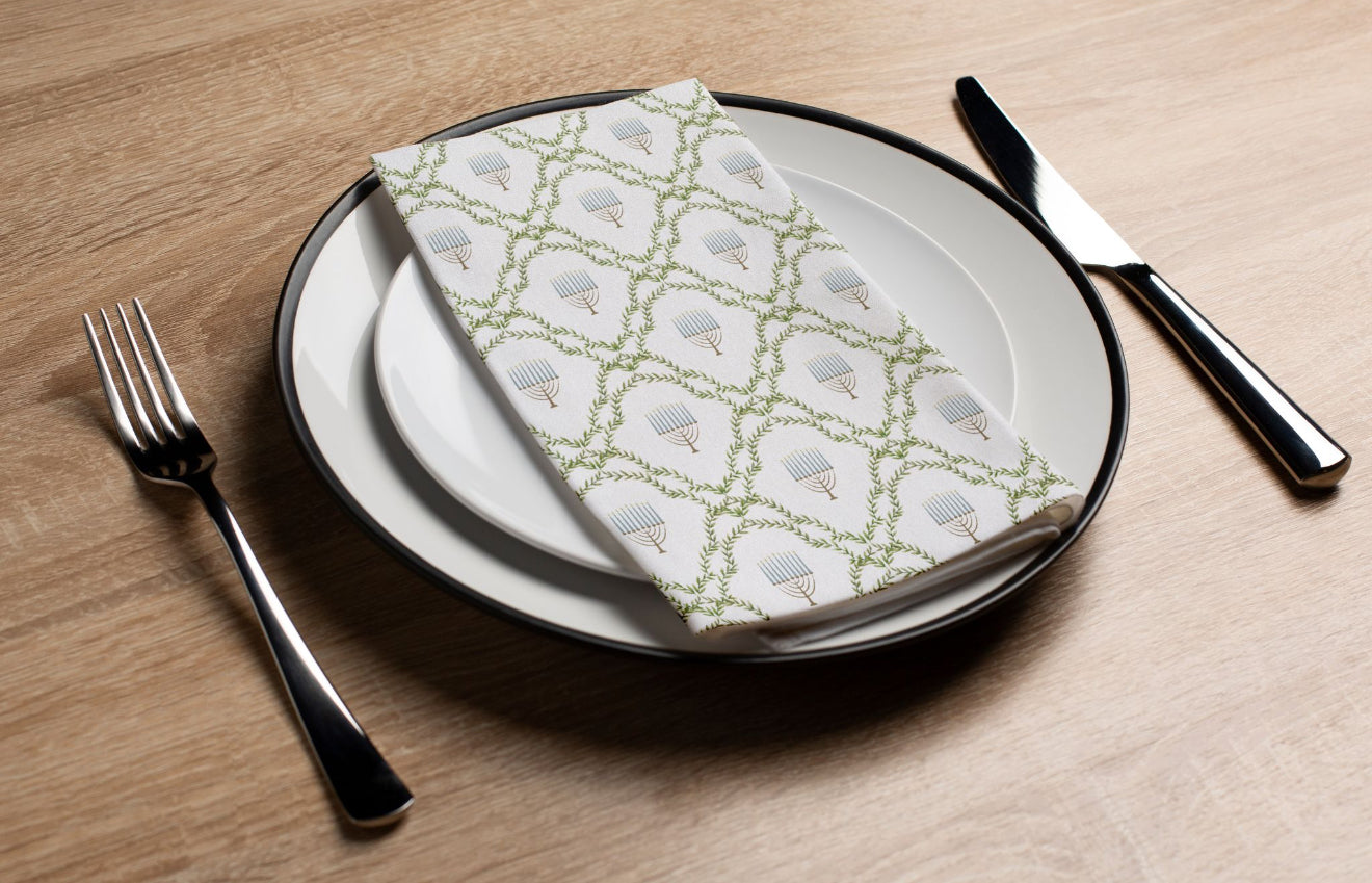 Menorah Lattice - Printed Guest Towel