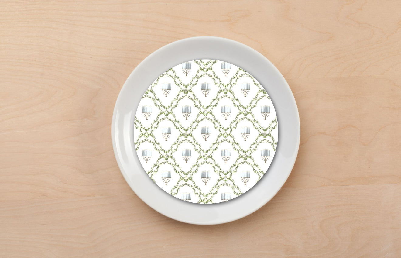 Menorah Lattice Plate Accent