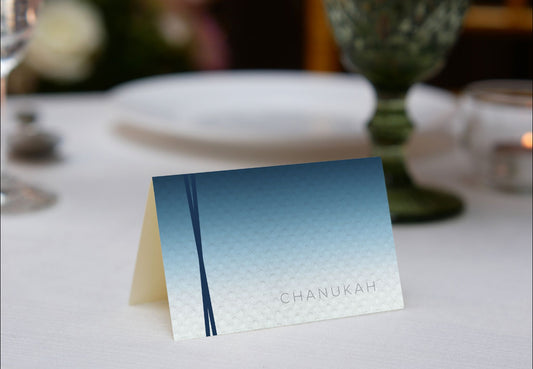 Chanukah Ombre (English) Place Cards