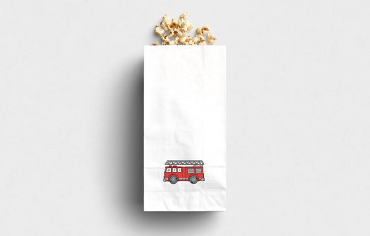Fire Trucks Printed Paper Bag