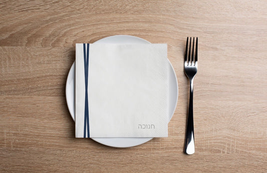 Chanukah Ombre (Hebrew) Cocktail Napkin