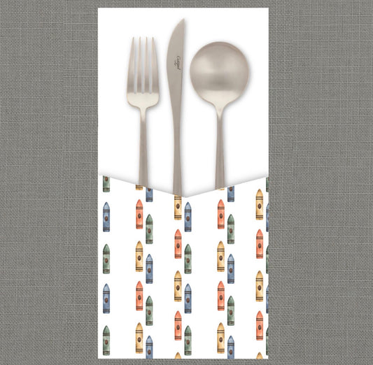 Muted Crayon Cutlery Pouch