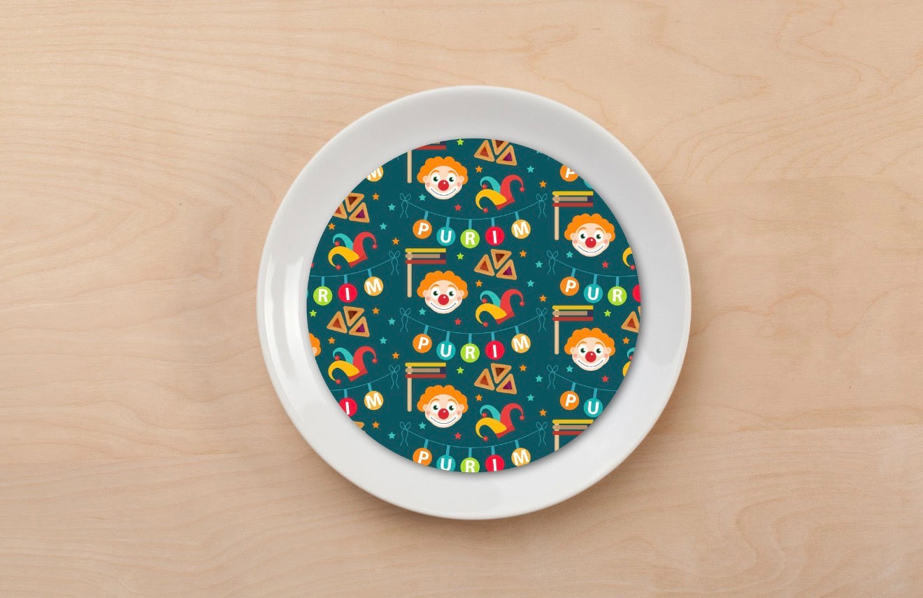 Cartoon Clowns Plate Accent