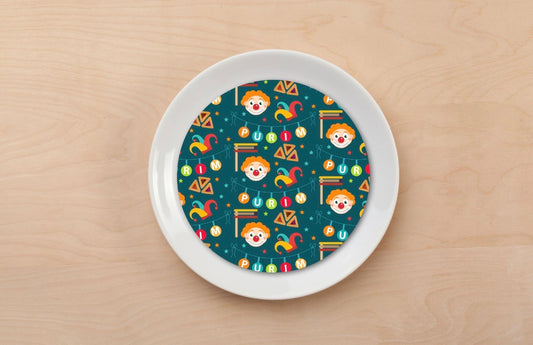 Cartoon Clowns Plate Accent