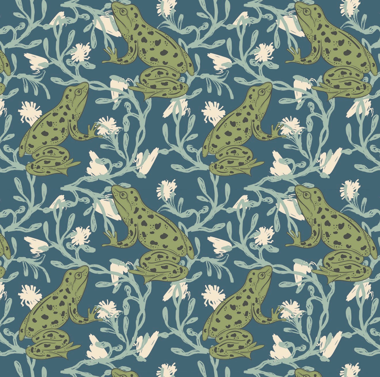 Frog Wallpaper Cocktail Napkin