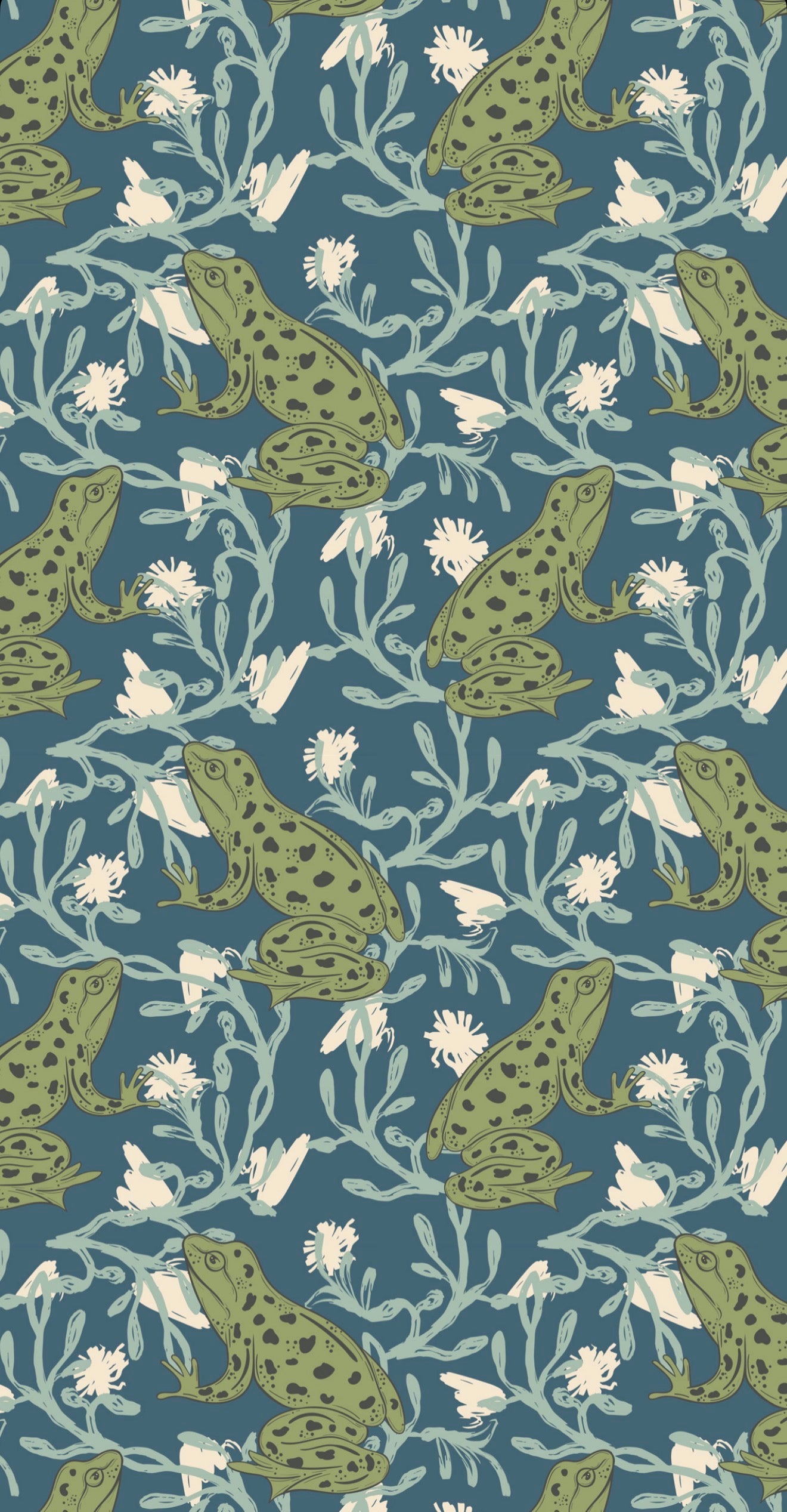 Frog Wallpaper - Printed Guest Towel