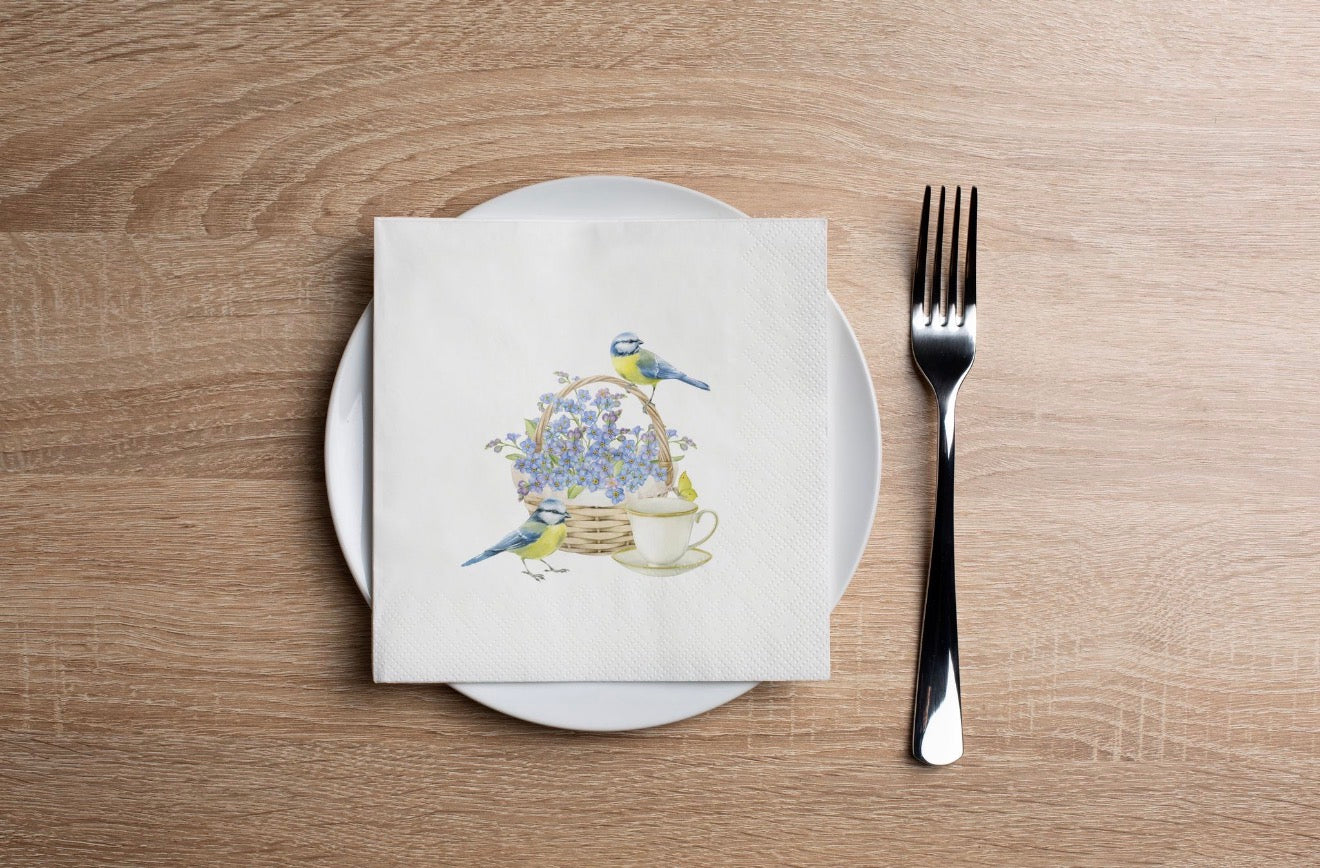 Spring Blooms Tea Party Cocktail Napkin