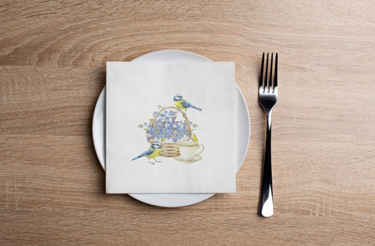 Spring Blooms Tea Party Cocktail Napkin