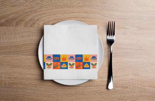 Clown Around Cocktail Napkin