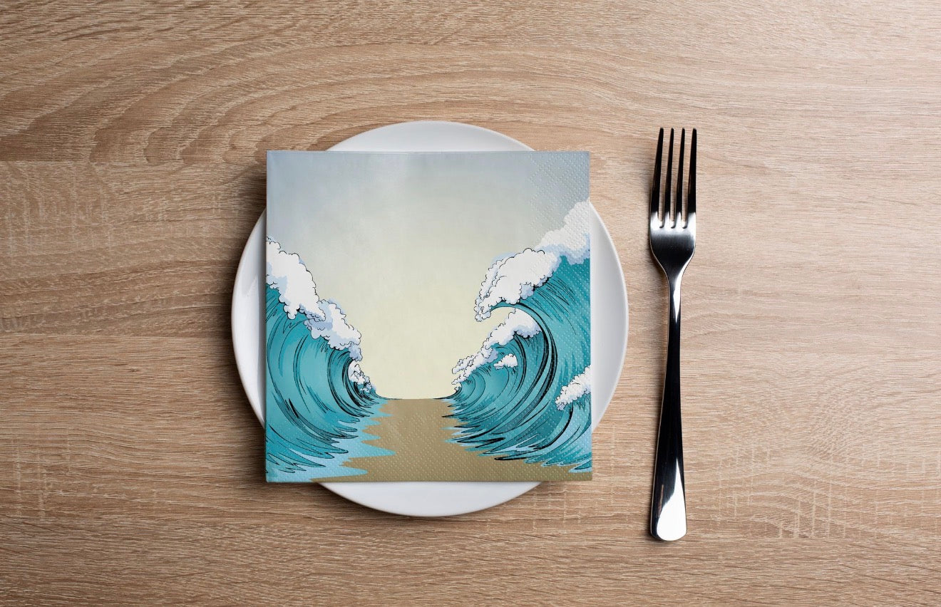 Sea Splitting Cocktail Napkin