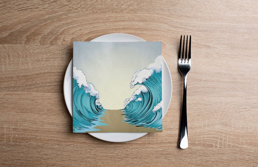 Sea Splitting Cocktail Napkin