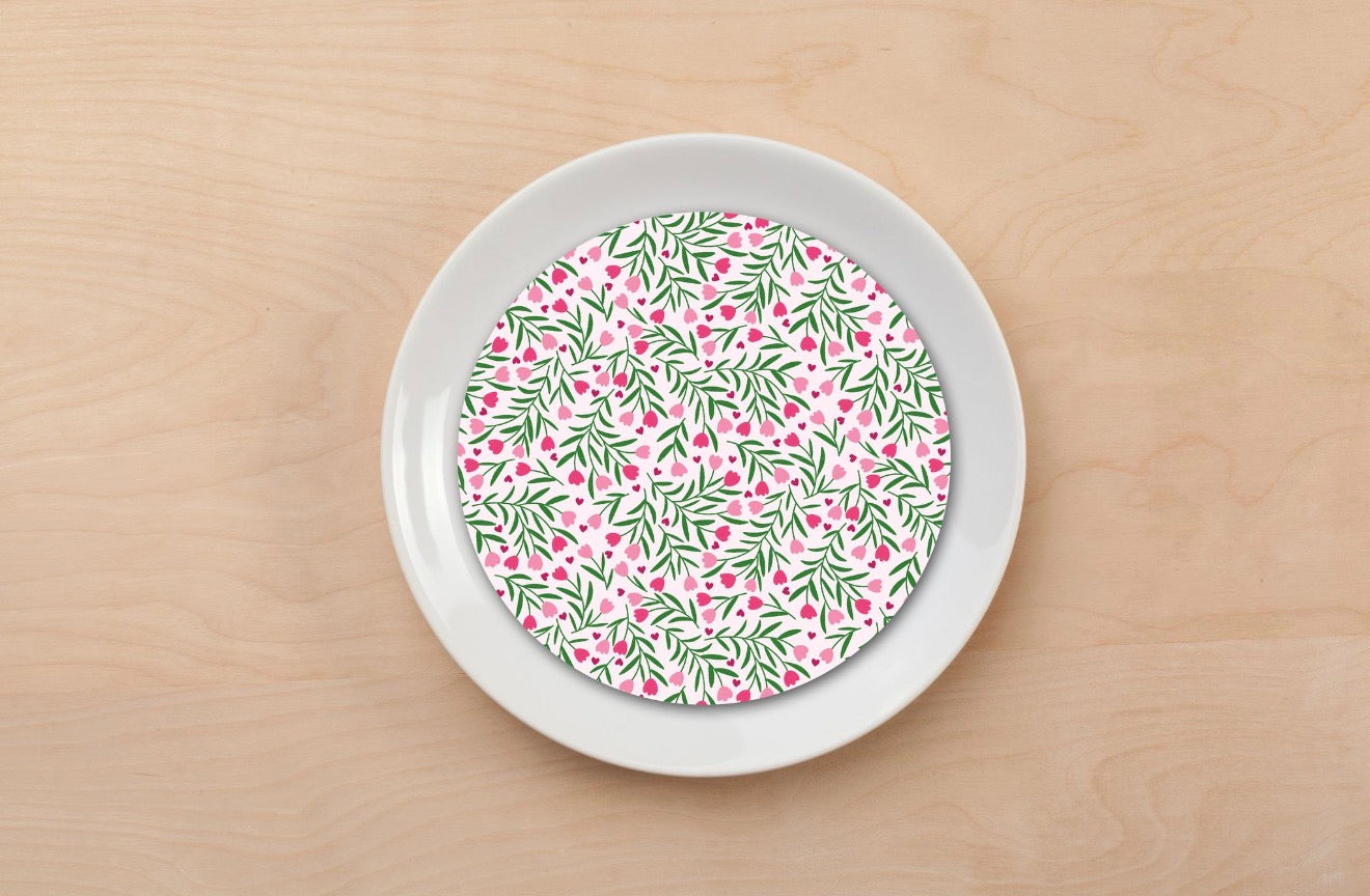 Tulip Hearts Plate Accent