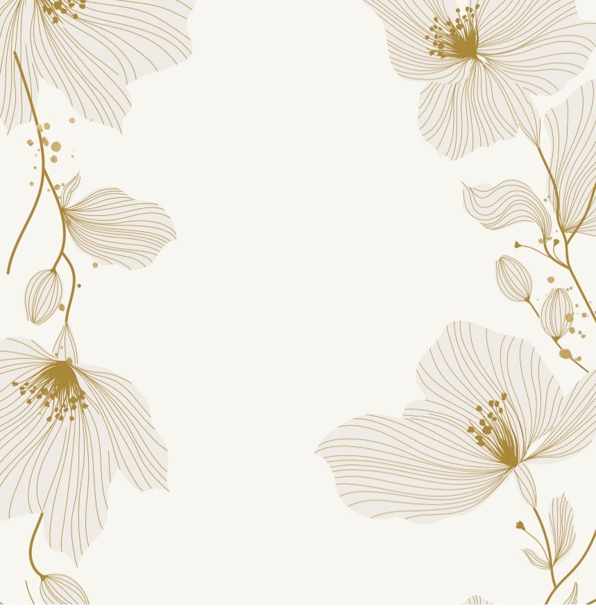 Gold Flower Cocktail Napkin