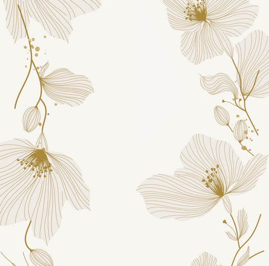 Gold Flower - Charger - (SQUARE)