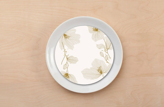 Gold Flower Plate Accent