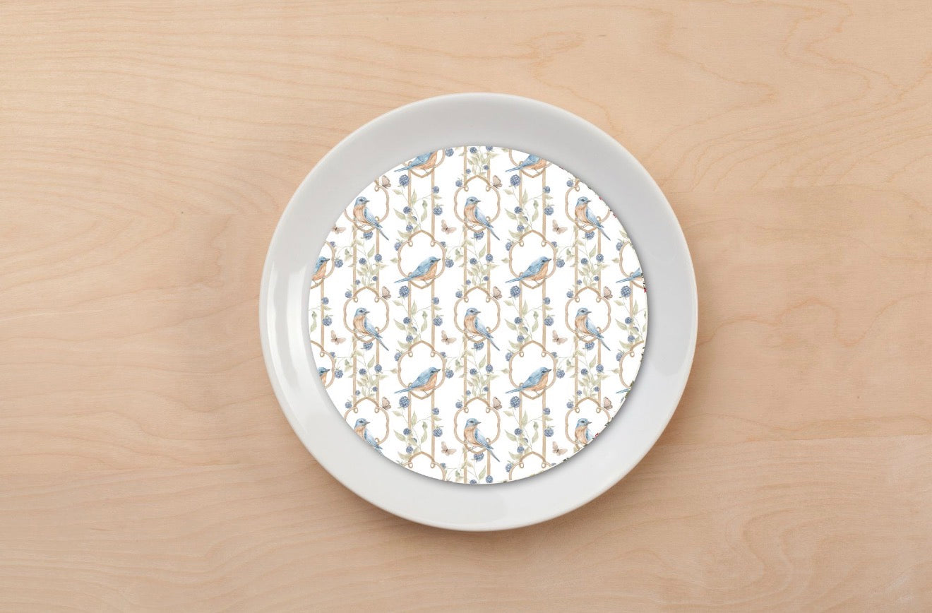 Trellis Thrush Plate Accent