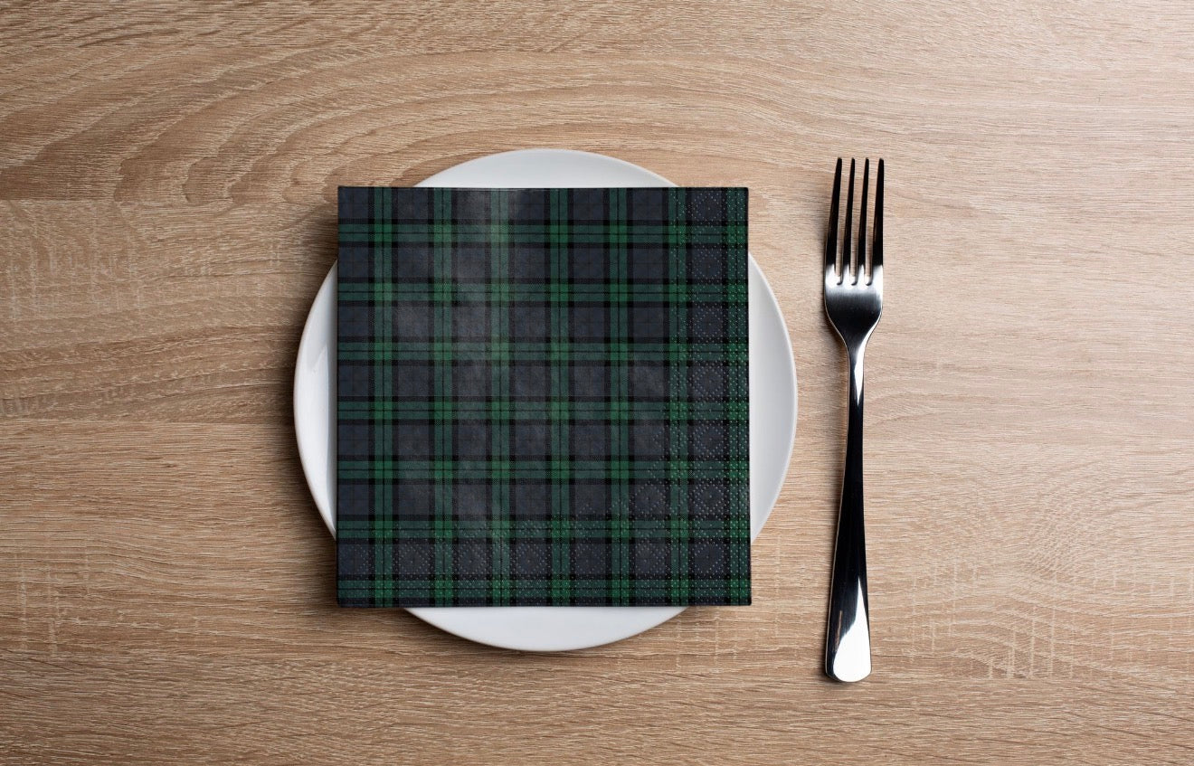 Lauren Plaid Cocktail Napkin