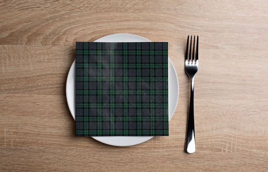 Lauren Plaid Cocktail Napkin