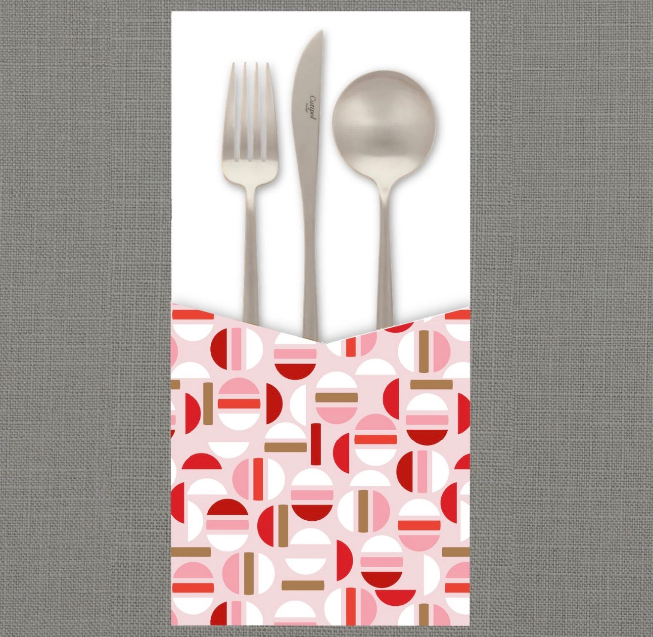 Strawberry Macarons Cutlery Pouch