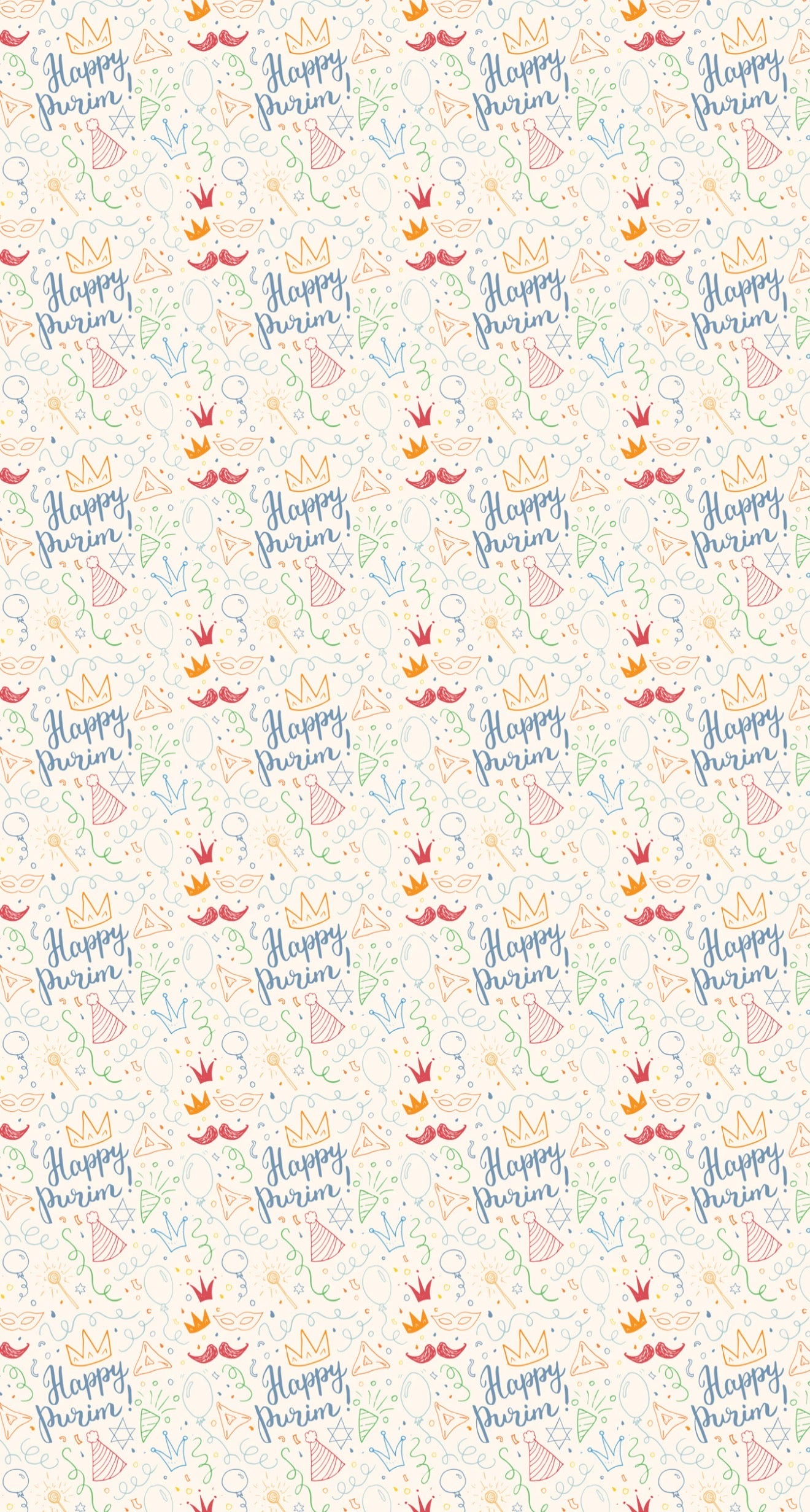 Purim Scribble - Printed Guest Towel