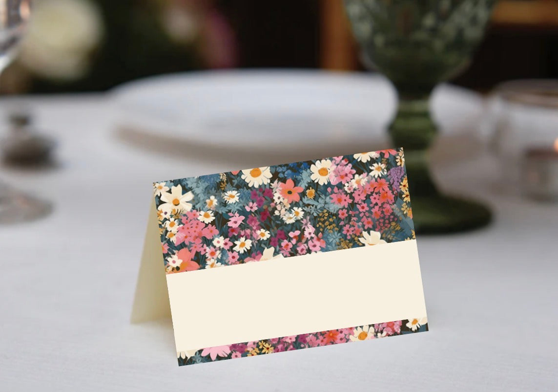 Spring Wildflowers Place Cards