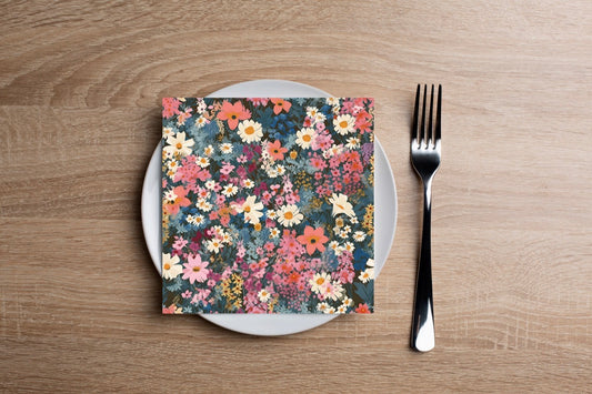 Spring Wildflowers Cocktail Napkin