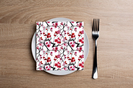 Cherry Tree Cocktail Napkin