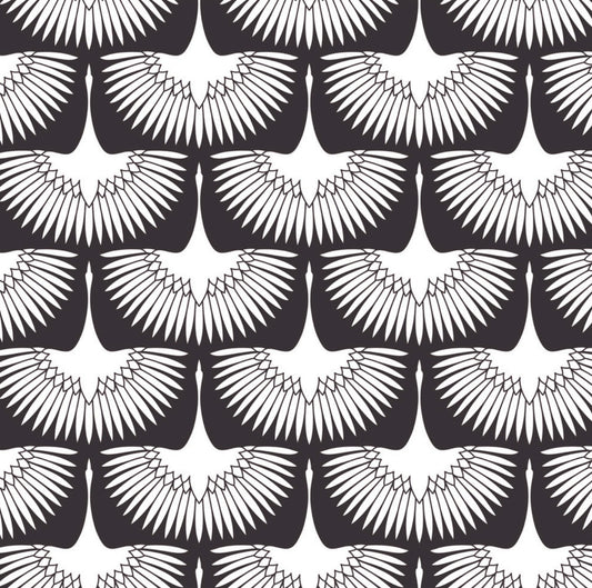 Flying Swans Black - Charger - (SQUARE)