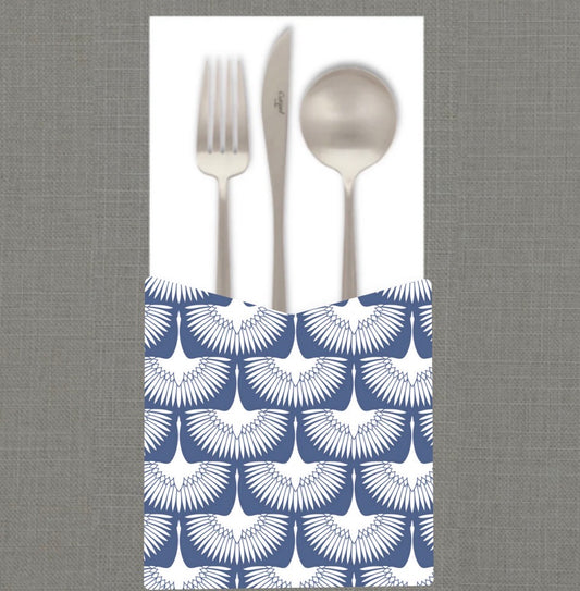 Flying Swans Blue Cutlery Pouch