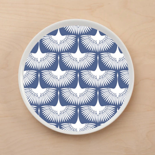 Flying Swans Blue Plate Accent