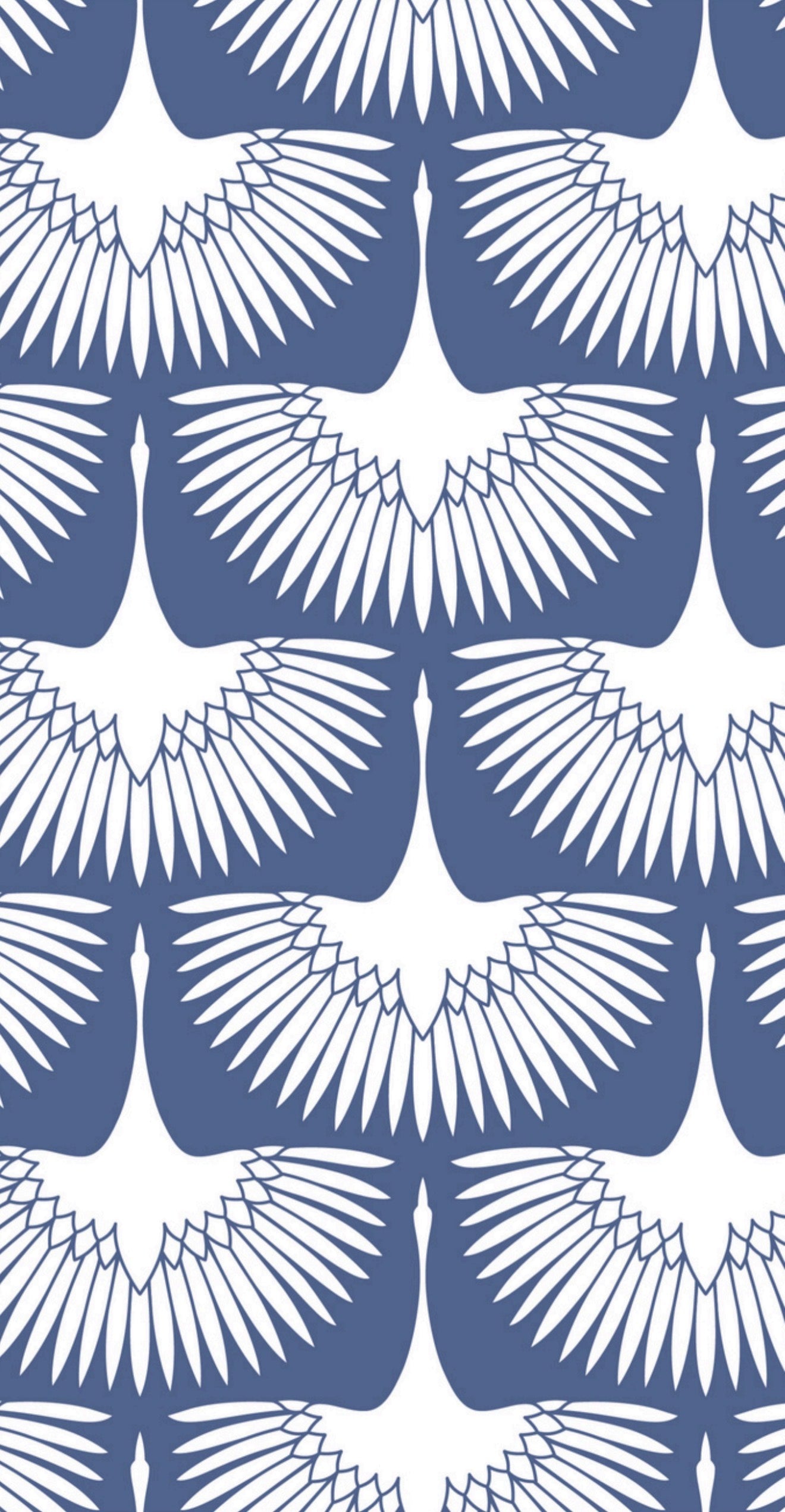 Flying Swans Blue - Printed Guest Towel
