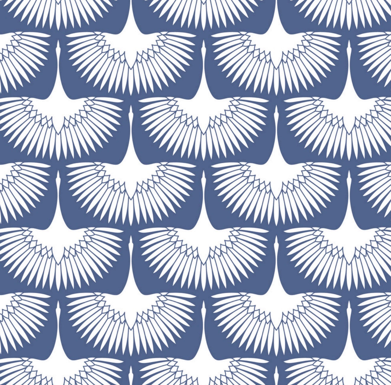 Flying Swans Blue Cocktail Napkin