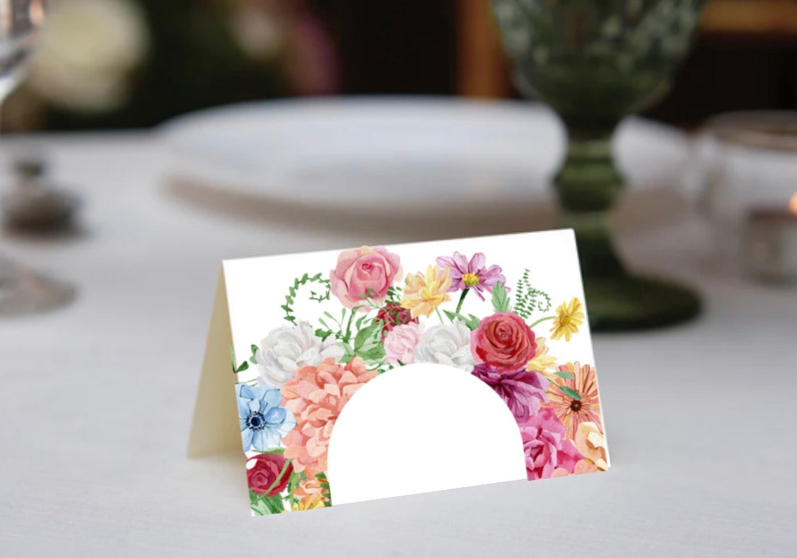 Floral Arch Pesach Place Cards