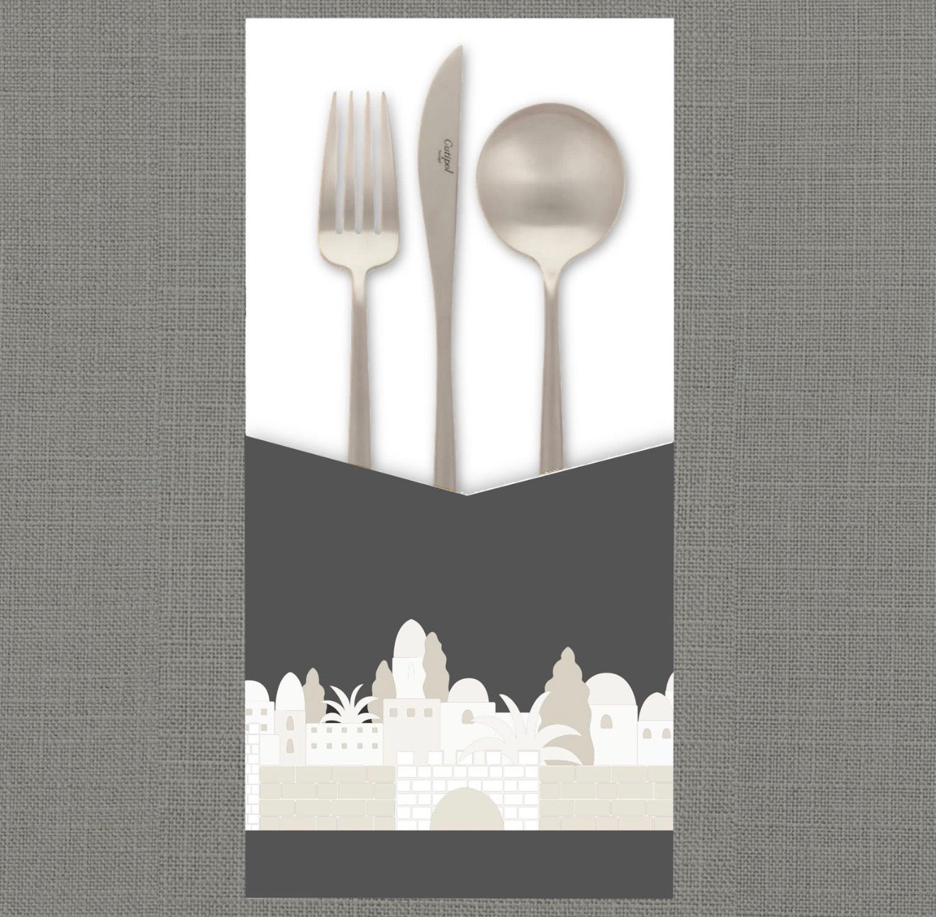 Jerusalem Brown Cutlery Pouch