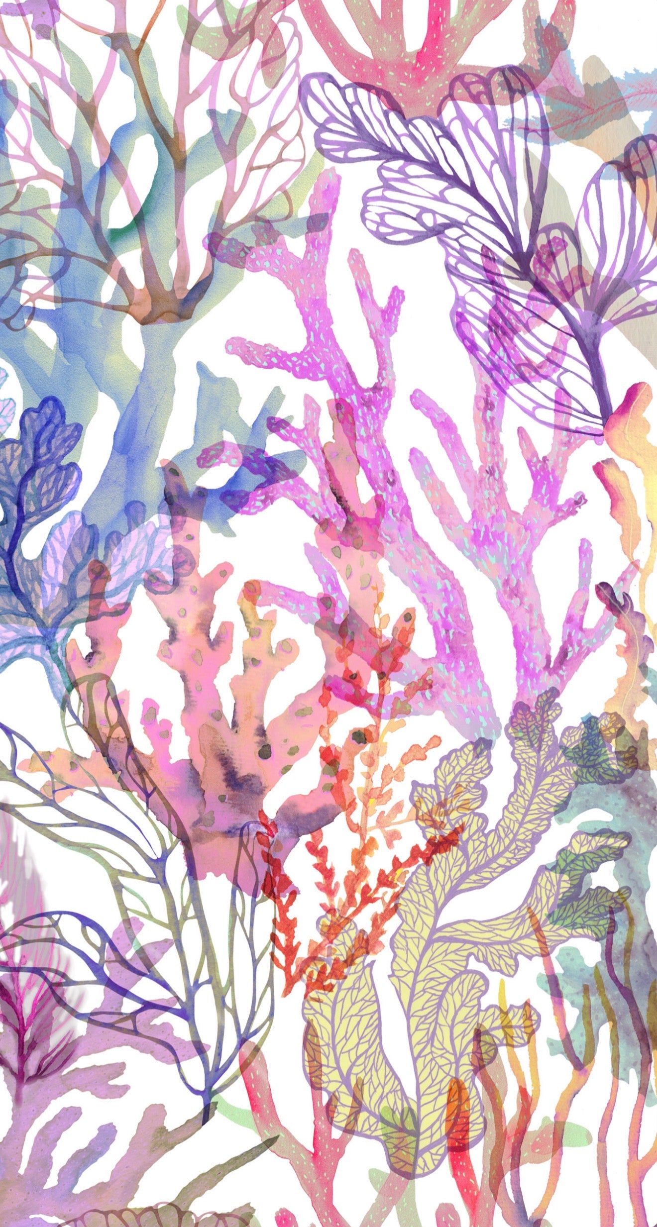 Watercolor Coral - Printed Guest Towel