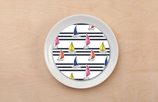 Sailboats Plate Accent