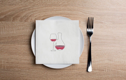 Wine Scribble Cocktail Napkin