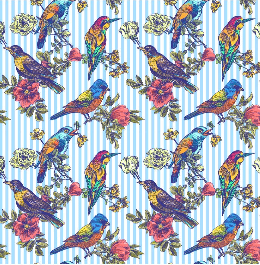 Pinstripe Tropics Cocktail Napkin