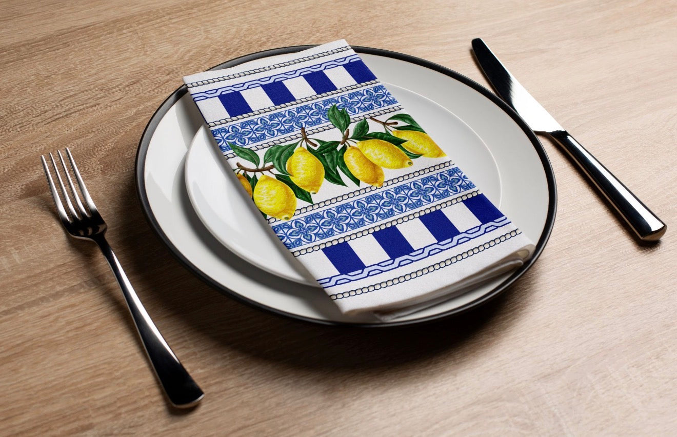 Venetian Lemons - Printed Guest Towel